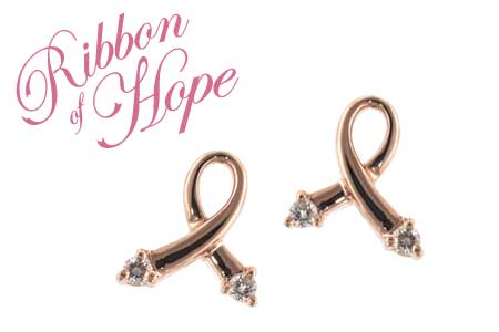 A046-17417: PINK GOLD EARRINGS .07 TW