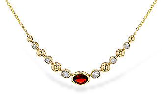 A320-71035: NECKLACE .88 GARNET 1.00 TGW (17")