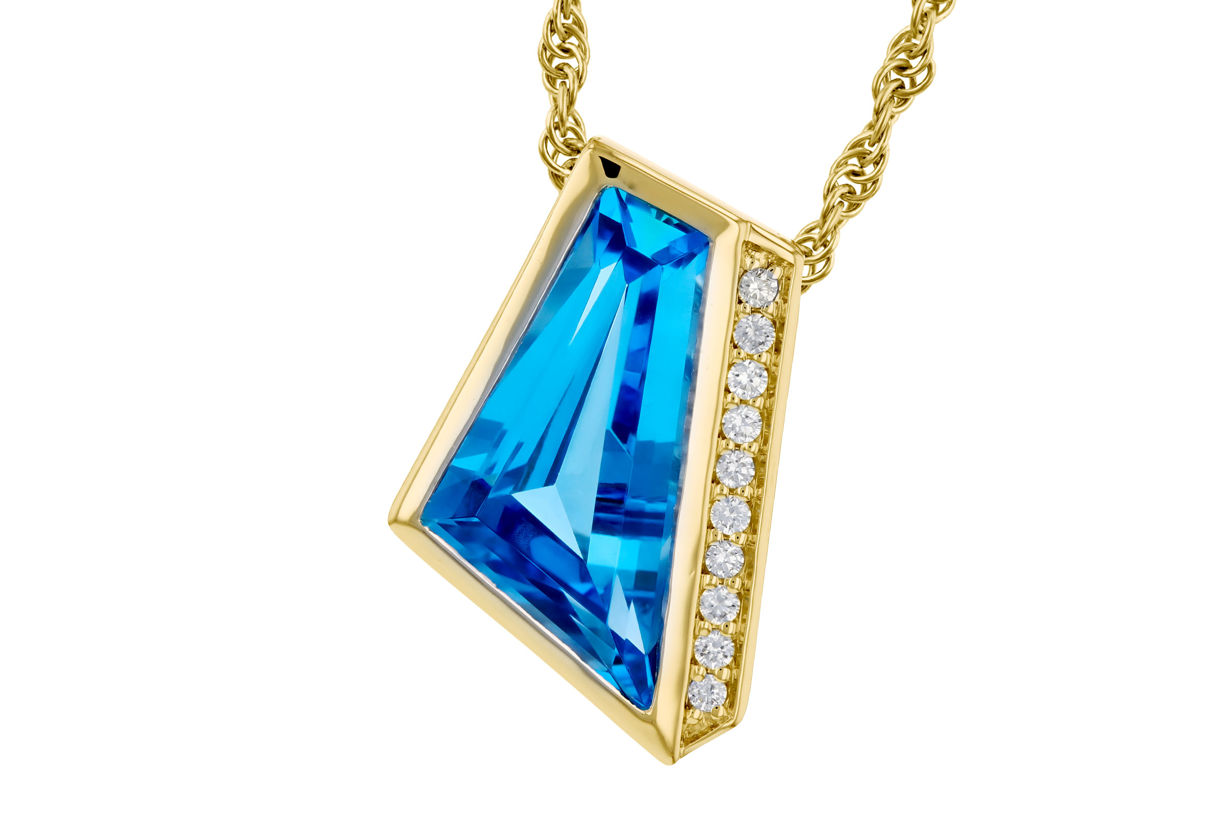 A321-56508: NECKLACE 2.42 SWISS BLUE TOPAZ 2.46 TGW