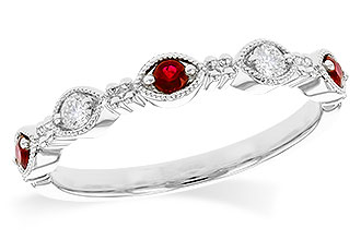 B319-74726: LDS WED RG .14 TW RUBY .23 TGW