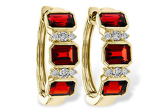 B320-65608: EARRING 1.50 TW GARNET 1.61 TGW