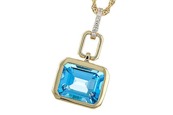 B320-67453: NECKLACE 3.26 BLUE TOPAZ 3.30 TGW (10x8MM BT)