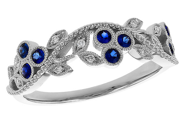 B320-71917: LDS WED RG .23 SAPPHIRE .29 TGW