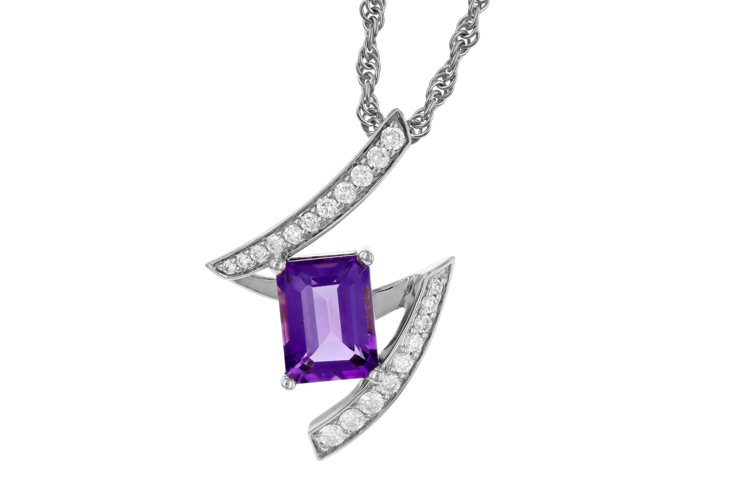 B321-57426: NECKLACE 1.36 AMETHYST 1.56 TGW (8x6MM AMY)