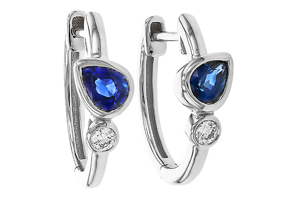 C320-68362: EARRINGS .51 SAPPHIRE .57 TGW