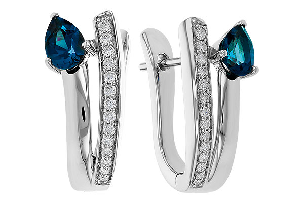 C320-70162: EARR .88 LONDON BLUE TOPAZ 1.08 TGW (6x4MM LBT)
