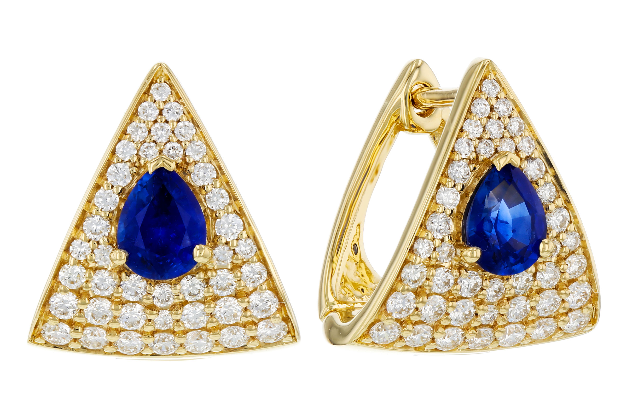 C321-56526: EARRINGS .65 TW SAPPHIRE 1.20 TGW (5x4MM SA)