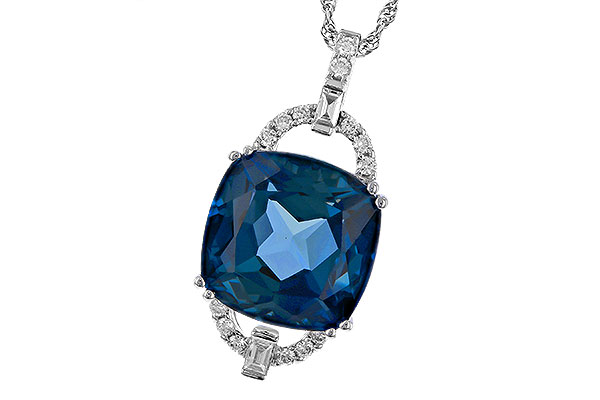 D320-64698: NECK 9.00 LONDON BLUE TOPAZ 9.20 TGW (12MM LBT)