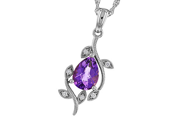 D320-66507: NECKLACE .88 AMETHYST .93 TGW (8x6MM AMY)