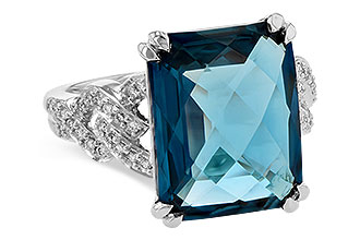 E236-09253: LDS RG 9.40 LONDON BLUE TOPAZ 9.60 TGW (15x12MM)