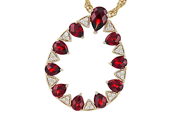 E320-65562: NECKLACE 1.85 GARNET 1.96 TGW