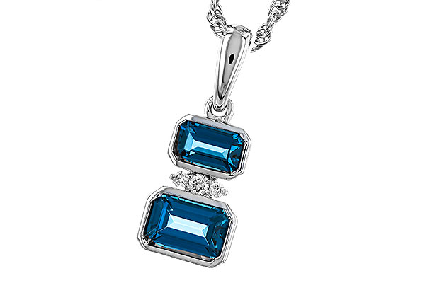 E320-65607: NECK .95 TW LONDON BLUE TOPAZ .98 TGW