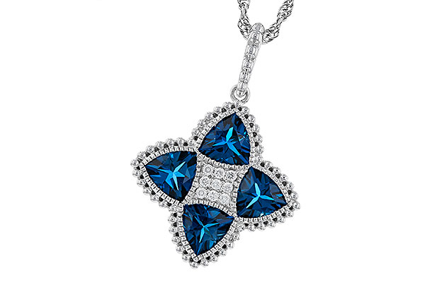 E320-68289: NECKLACE 2.79 LONDON BLUE TOPAZ 2.85 TGW