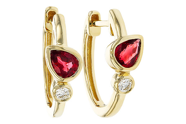 E320-68362: EARRINGS .48 RUBY .54 TGW