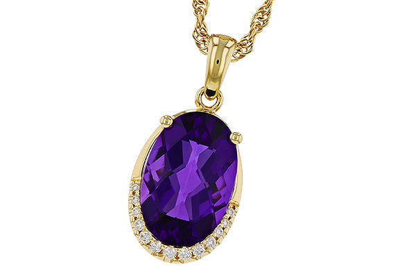 E320-71916: NECKLACE 2.70 AMETHYST 2.76 TGW (12x8MM OV)