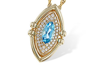 E320-71935: NECKLACE .54 BLUE TOPAZ .70 TGW (8x4MM BT)