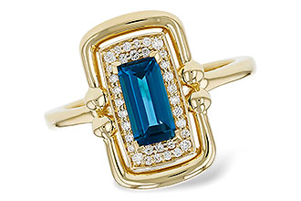 E321-54680: LDS RG .84 LONDON BLUE TOPAZ .96 TGW (8x4MM LBT)
