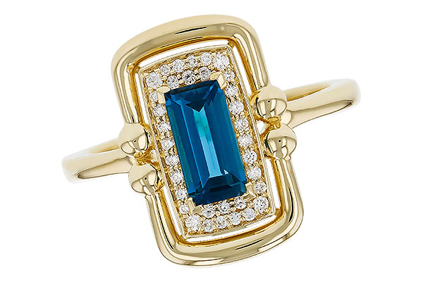 E321-54680: LDS RG .84 LONDON BLUE TOPAZ .96 TGW (8x4MM LBT)