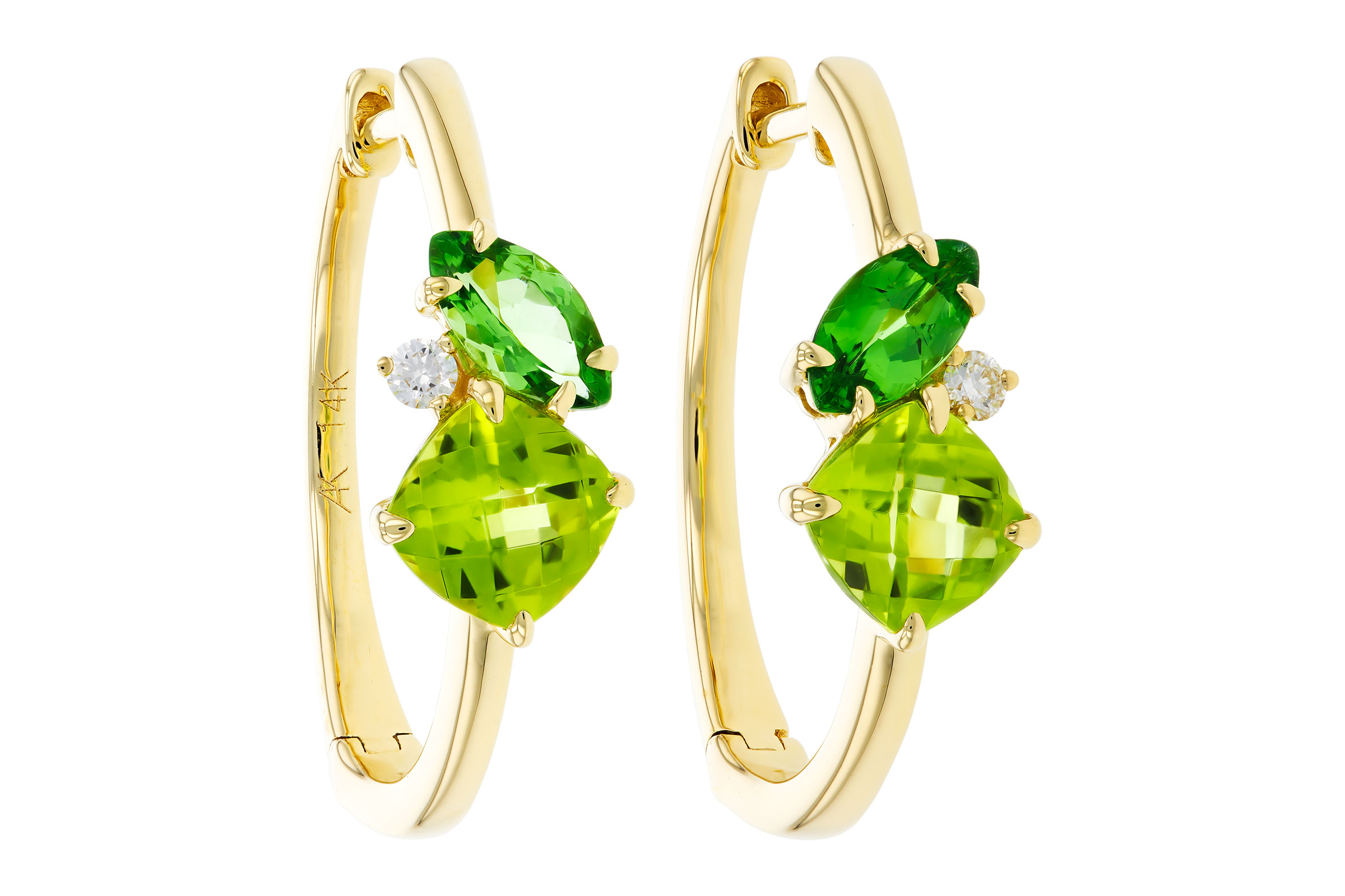 E321-56471: EARRINGS 1.69 TW SEMI-PREC (PER,TSAV) 1.73 TGW