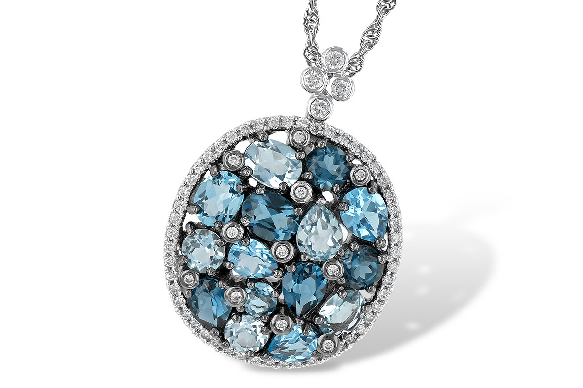 F233-40171: NECK 3.12 BLUE TOPAZ 3.41 TGW