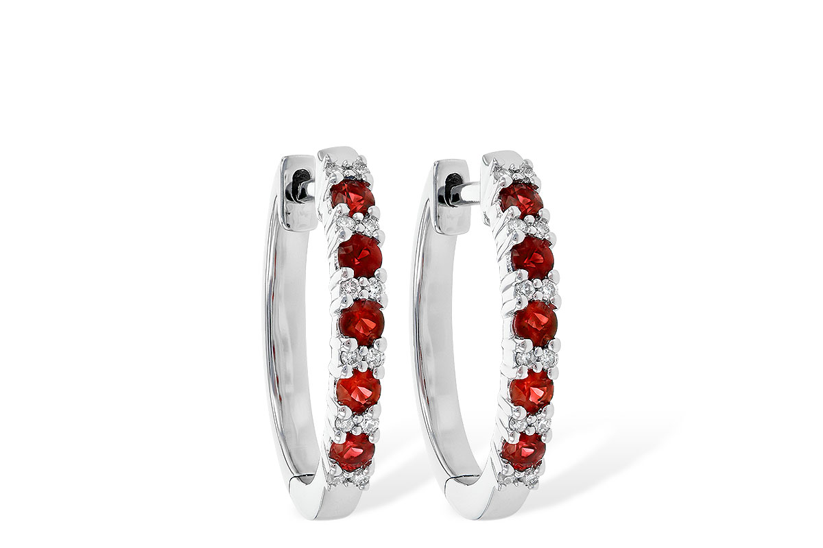 F236-12889: EARR .45 RUBY .55 TGW