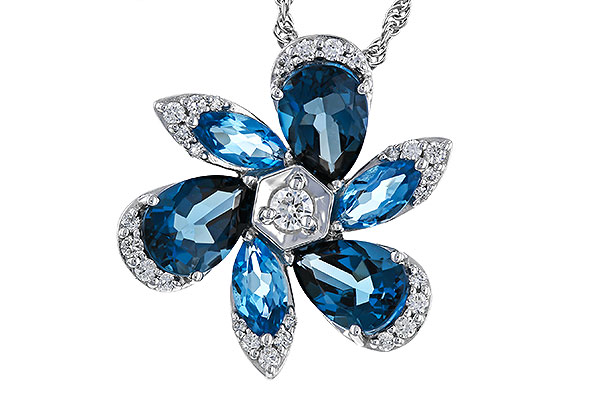 F320-67398: NECKLACE 3.03 BLUE TOPAZ 3.22 TGW