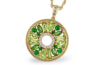 F320-67407: NECKLACE 1.47 SEMI-PREC (PER & GR.GT) 1.52 TGW