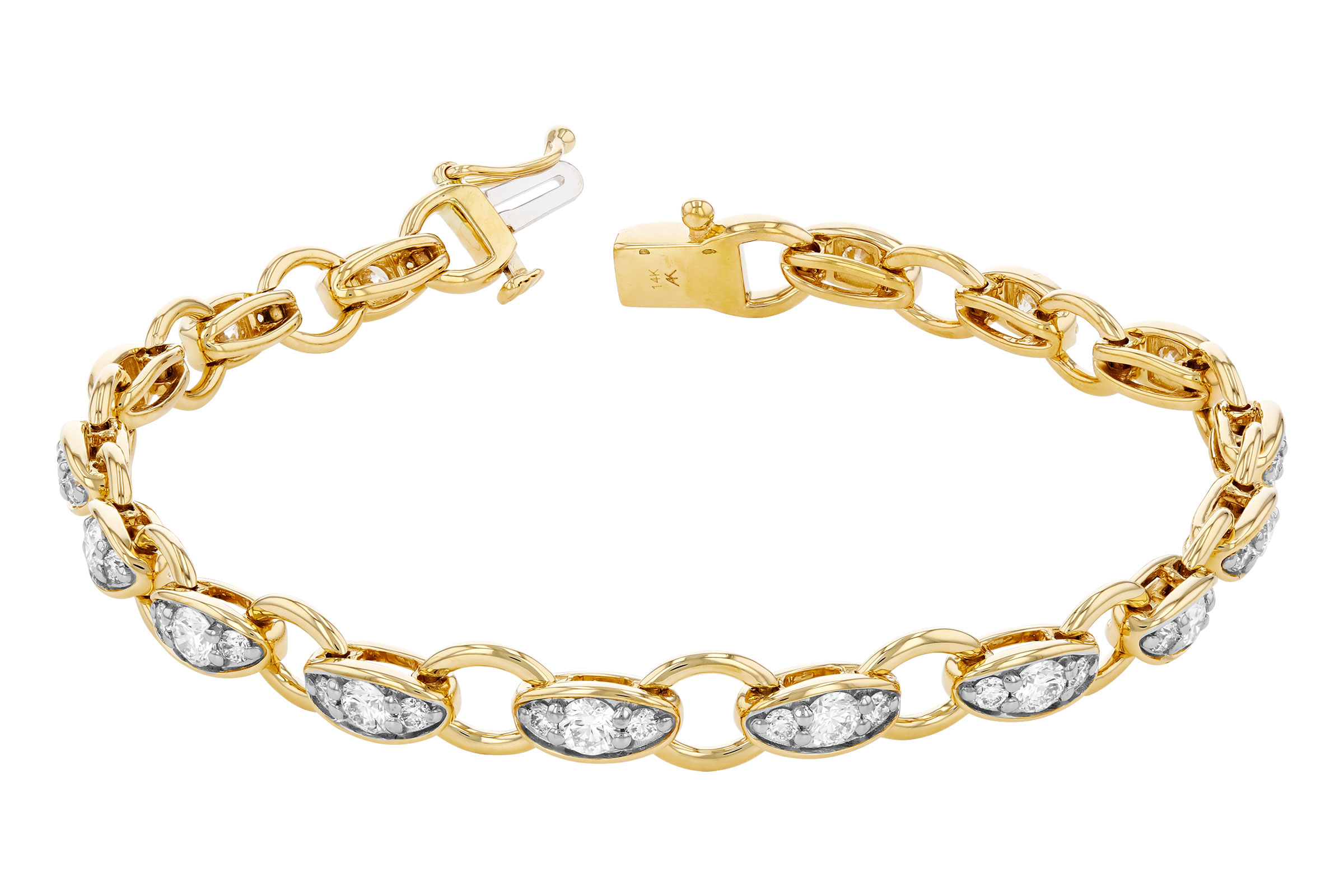 F321-55625: BRACELET 2.20 TW (7")