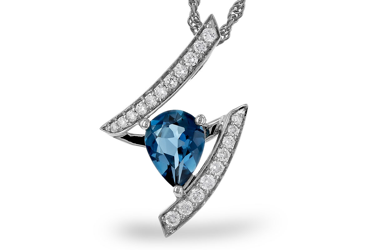 G320-64671: NECK 1.04 LONDON BLUE TOPAZ 1.23 TGW (8x6MM)