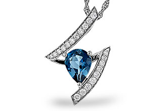 G320-64671: NECK 1.04 LONDON BLUE TOPAZ 1.23 TGW (8x6MM)