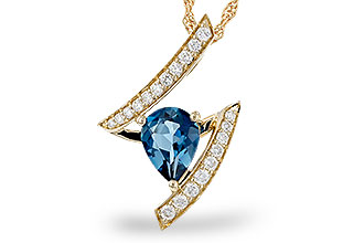 G320-64671: NECK 1.04 LONDON BLUE TOPAZ 1.23 TGW (8x6MM)