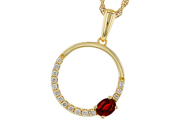 G320-66471: NECKLACE .26 RUBY .41 TGW