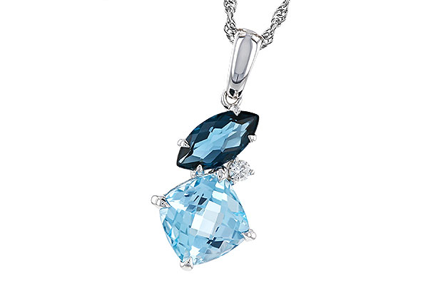 G320-67371: NECKLACE 2.37 TW BLUE TOPAZ 2.40 TGW