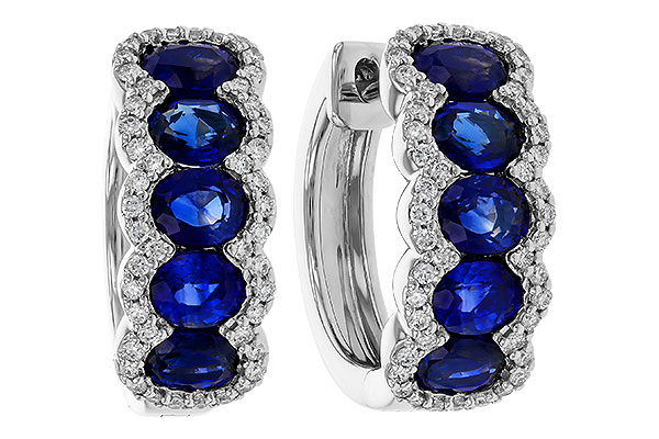 G320-71007: EARRINGS 2.32 TW SAPPHIRE 2.57 TGW