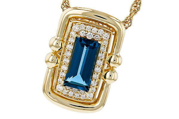 G321-54680: NECK .84 LONDON BLUE TOPAZ .96 TGW (8x4MM LBT)