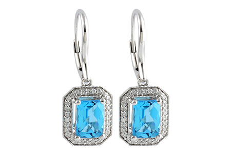 H233-39189: EARR 2.20 BLUE TOPAZ 2.36 TGW