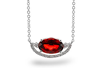 H320-65607: NECKLACE 1.94 GARNET 2.08 TGW (10x6MM GAR / 18")