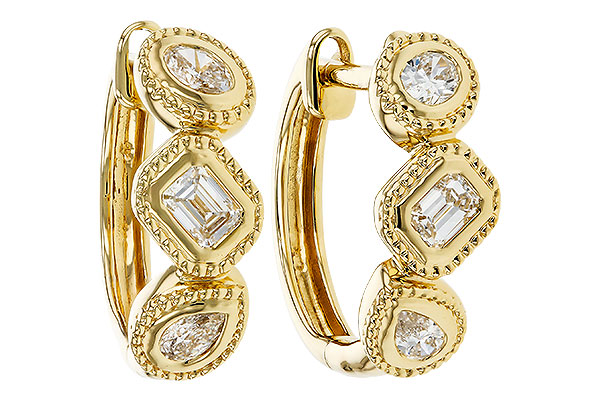 H320-71080: EARRINGS .42 TW FANCY CUT DIAS