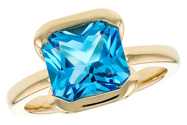 H321-54671: LDS RG 3.50 CT BLUE TOPAZ (9MM BT)