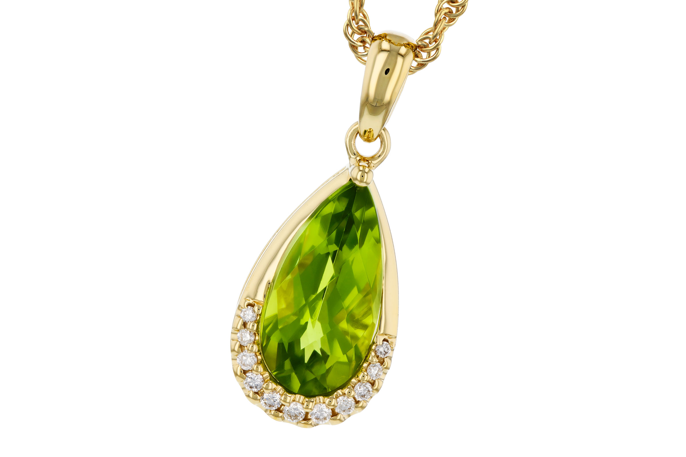 H321-56471: NECK 1.94 PERIDOT 2.00 TGW (12x6MM PS)