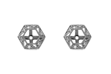 K046-17380: EARRING JACKETS .08 TW (FOR 0.50-1.00 CT TW STUDS)