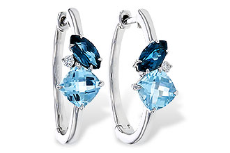 K320-67371: EARRINGS 1.82 TW BLUE TOPAZ 1.86 TGW