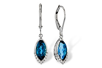 K320-71089: EARR 2.42 TW LONDON BLUE TOPAZ 2.50 TGW (9x5MM MQ)