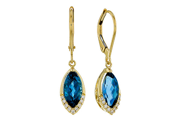 K320-71089: EARR 2.42 TW LONDON BLUE TOPAZ 2.50 TGW (9x5MM MQ)