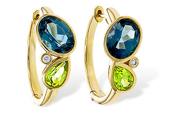 K320-71971: EARRINGS 2.97 SEMI-PREC (PER,LBT) 3.00 TGW
