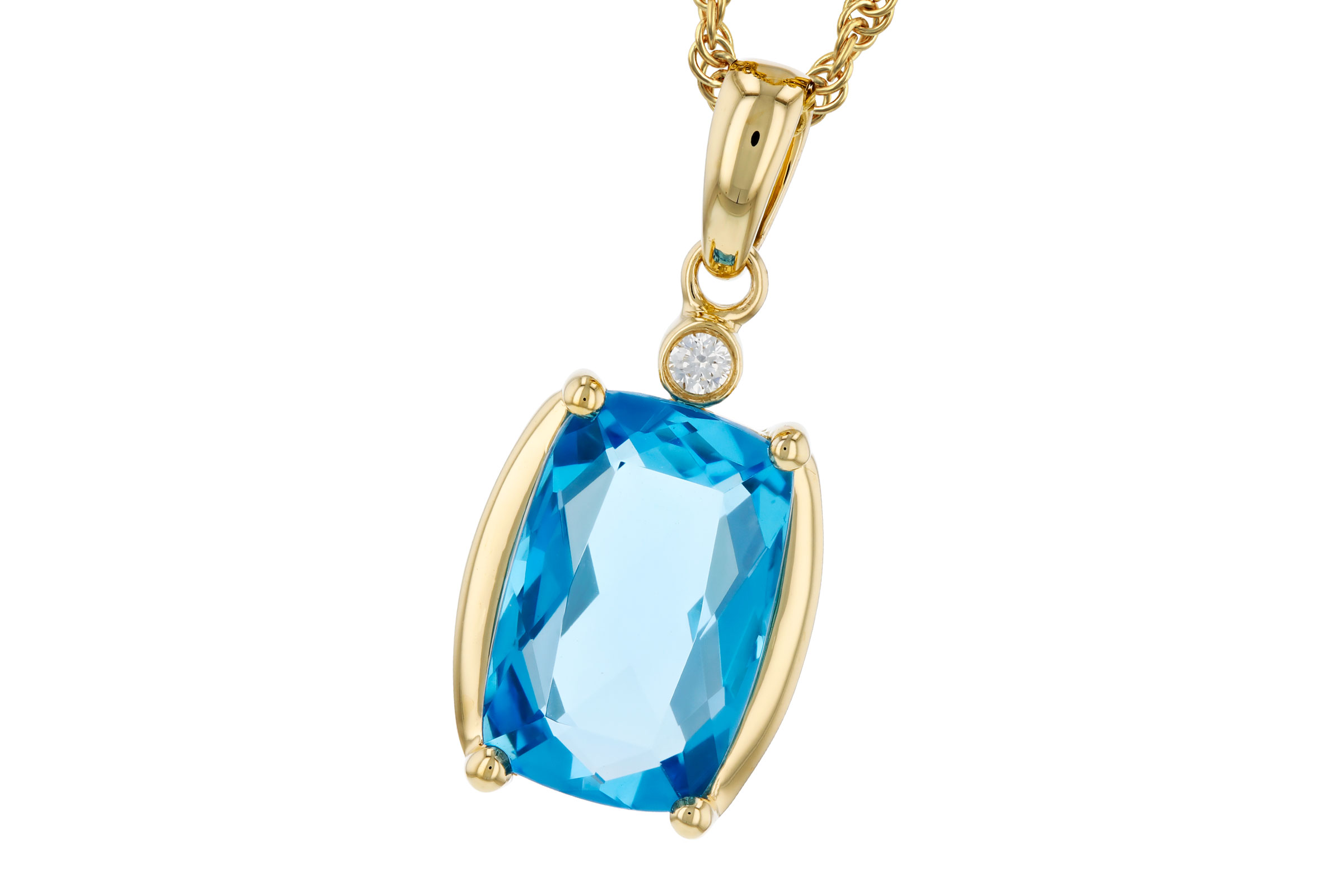 K321-56471: NECKLACE 2.88 BLUE TOPAZ 2.90 TGW (11x7MM BT)