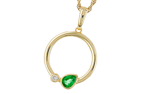 L320-65616: NECKLACE .20 EMERALD .22 TGW