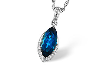 L320-71089: NECK 2.14 LONDON BLUE TOPAZ 2.20 TGW (12x6MM MQ)