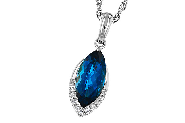 L320-71089: NECK 2.14 LONDON BLUE TOPAZ 2.20 TGW (12x6MM MQ)