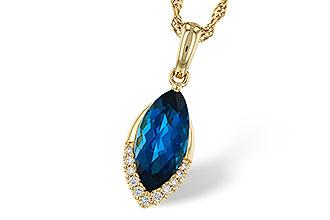 L320-71089: NECK 2.14 LONDON BLUE TOPAZ 2.20 TGW (12x6MM MQ)